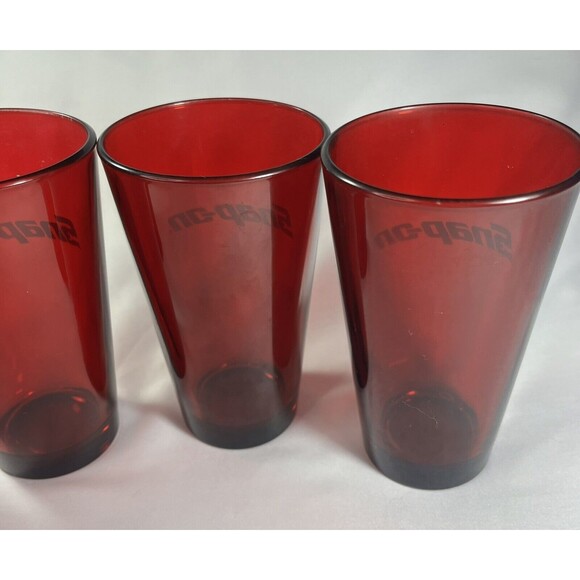 Snap-On Tools Red Pint Glasses Set of 4 - Picture 14 of 16